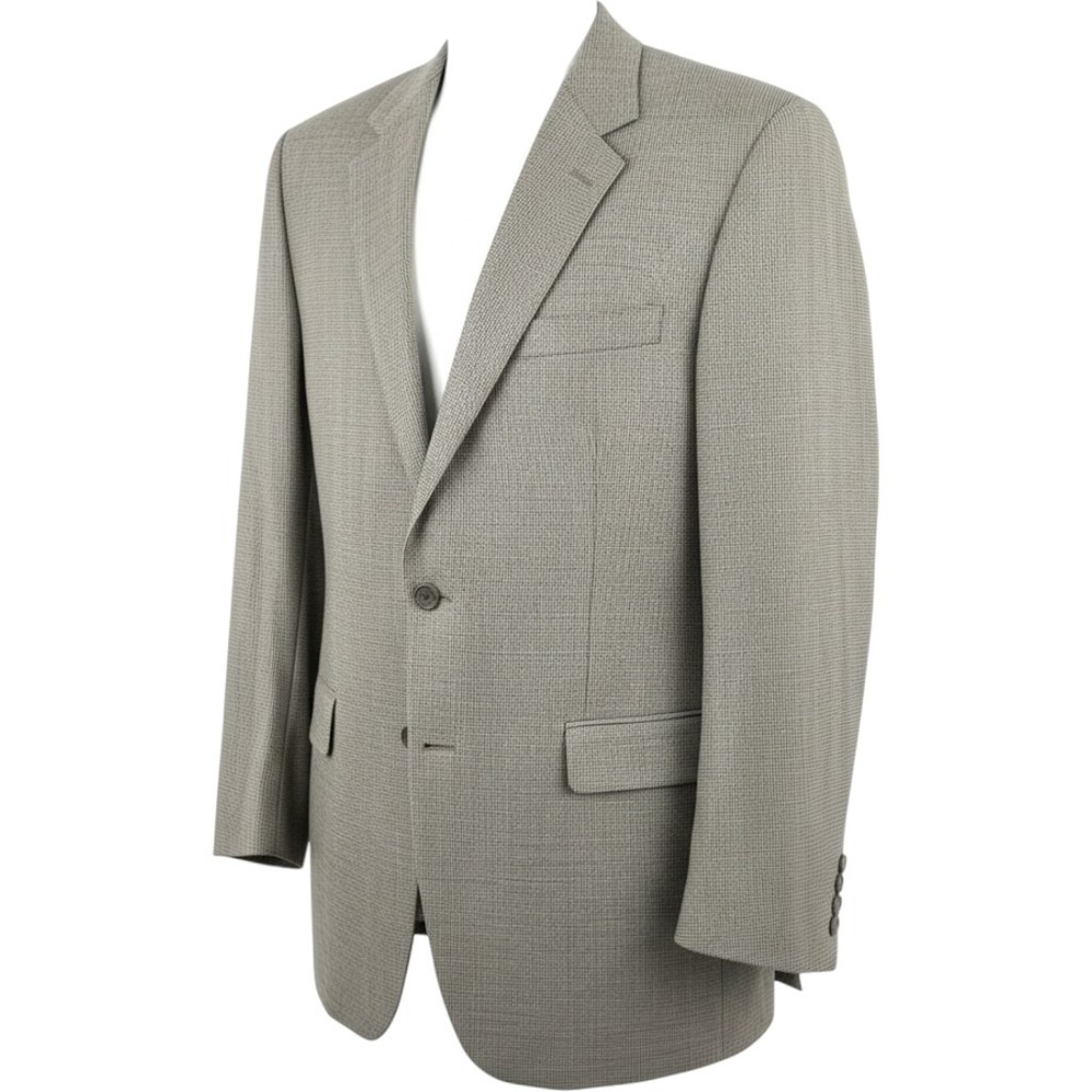 Lauren Ralph Lauren Mens 41L Wool Blazer Brown Grey Houndstooth Sport Coat 41 L